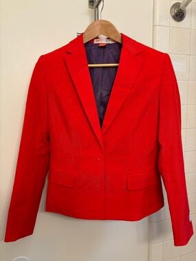 Opposuits Women's Red Tailored Blazer Size 12 Fits Like Medium New Classic